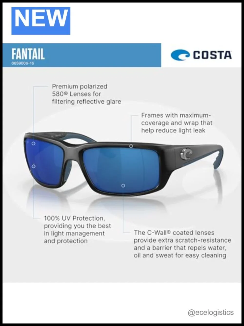 Polarized Fishing Sunglasses 580G UV Protection Wrap Around Men's